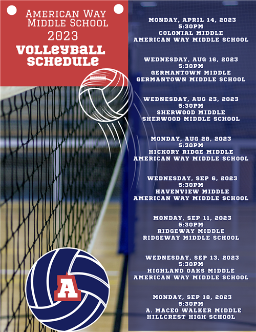 Volleyball Schedule 2023